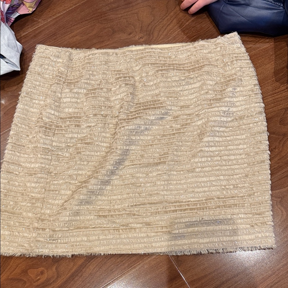 Alice + Olivia Textured Tan Mini Skirt 4